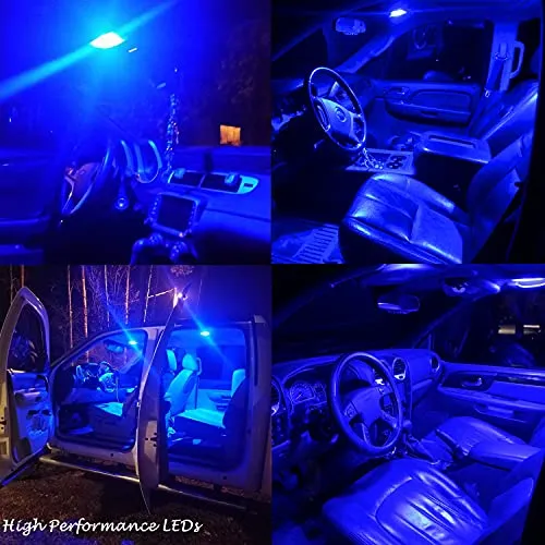 Alla Lighting 211-2 578 CANBUS LED Bulbs, 10000K Blue Super Bright 41mm 42mm Festoon 3030 SMD 212-2 569 6413 Interior Map, Dome, Trunk, Courtesy Lights