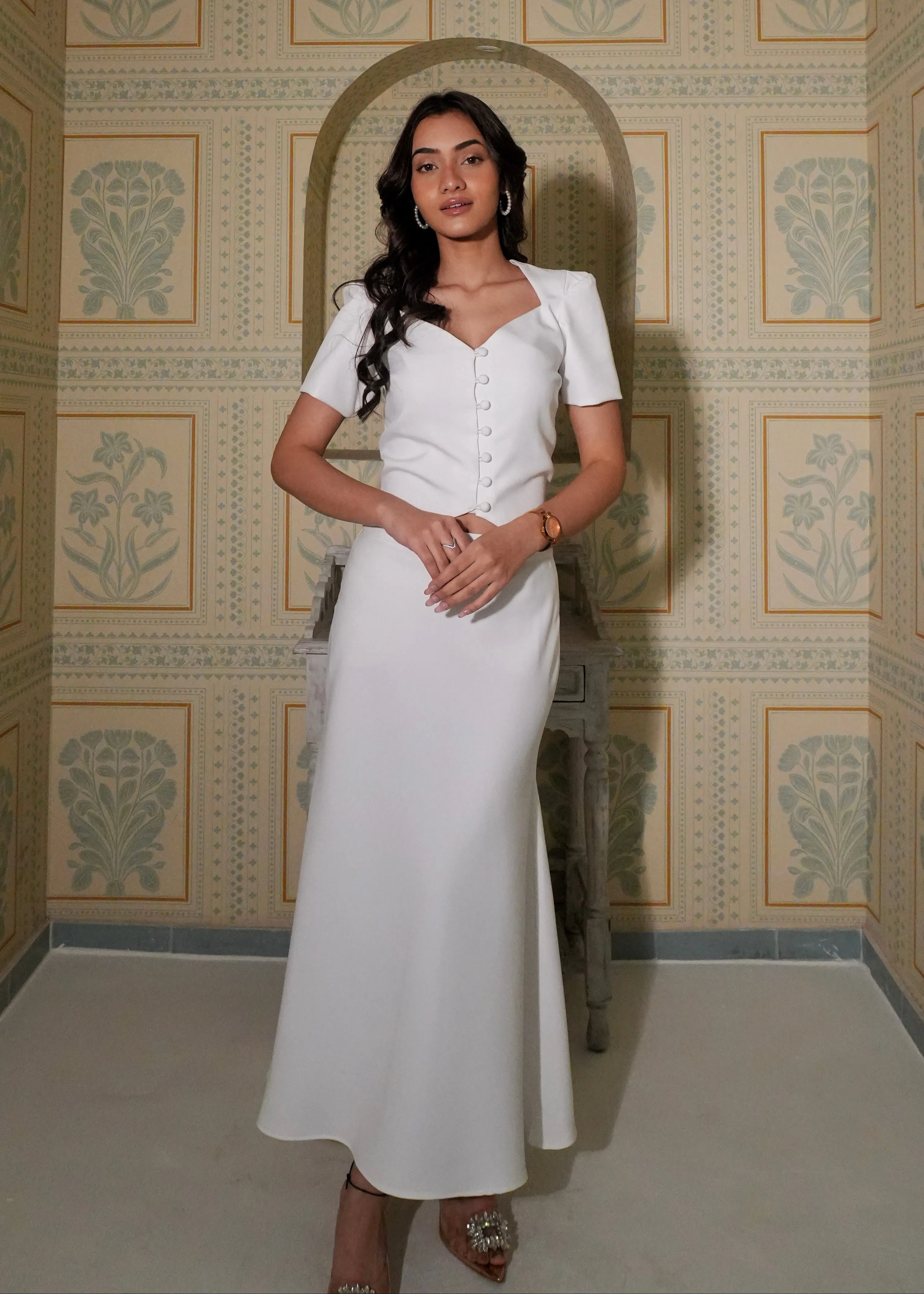Audrey White waistcoat Top