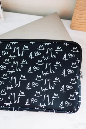 Black Brand Laptop Case