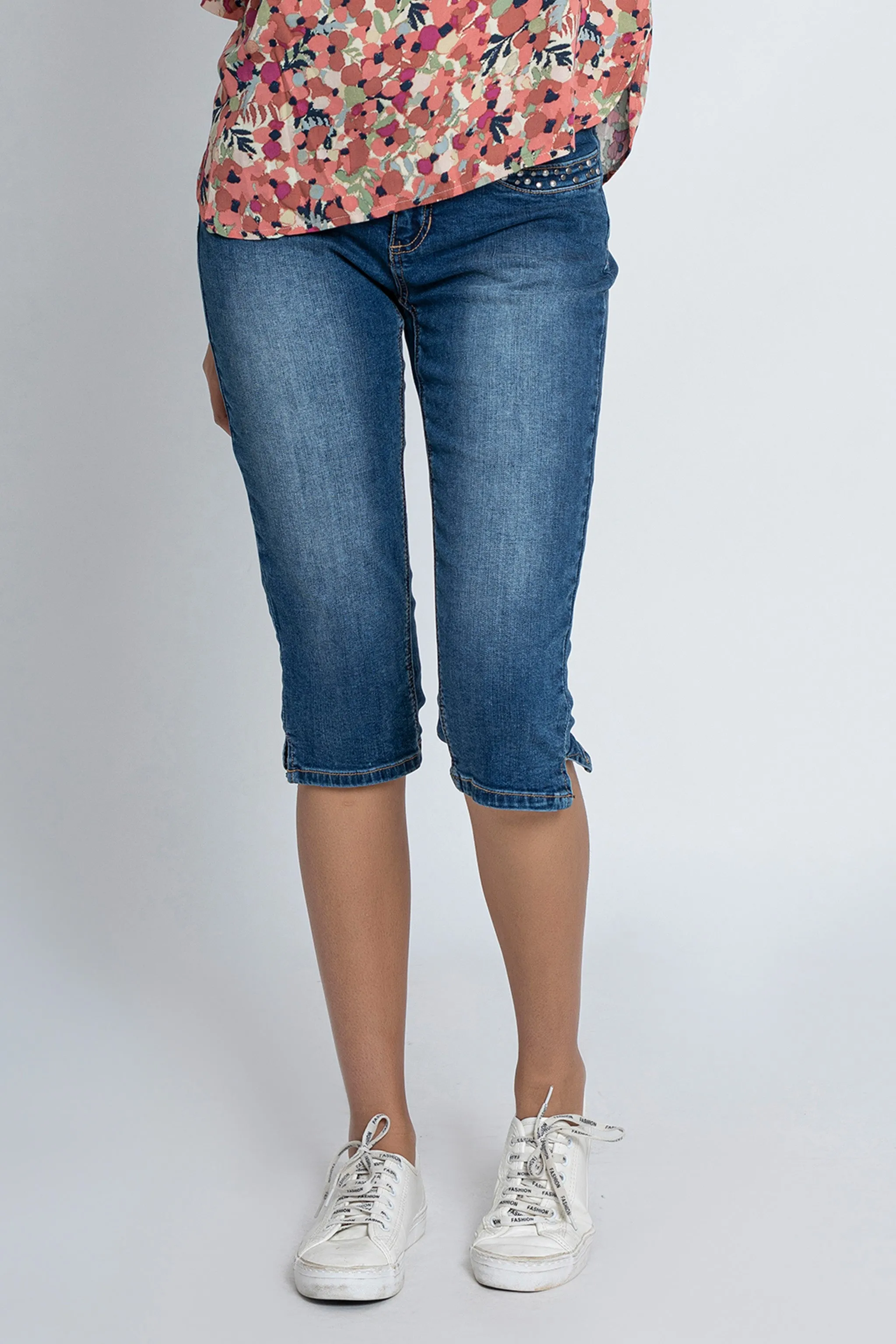 Blue Denim Capri