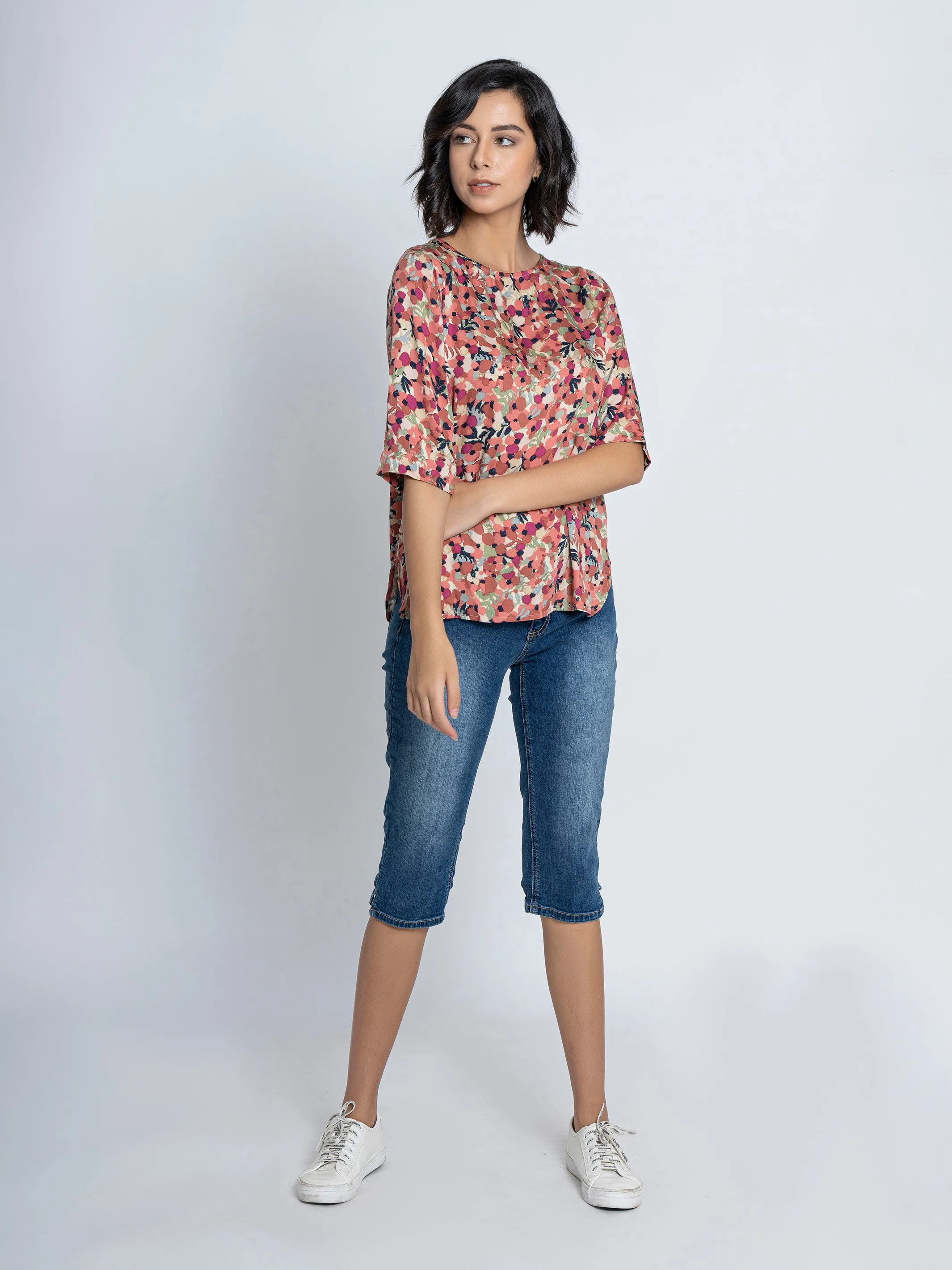 Blue Denim Capri