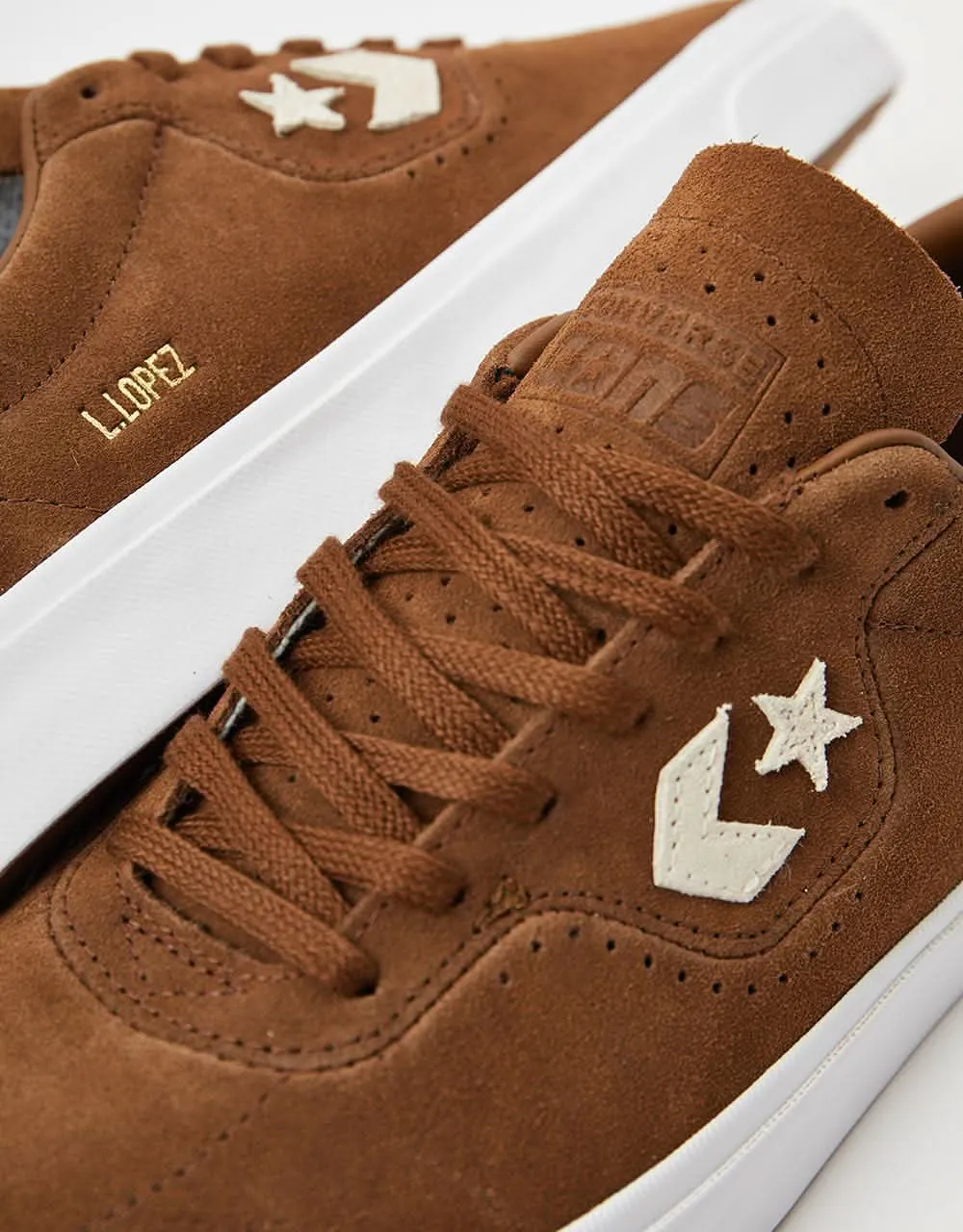 Converse Louie Lopez Pro Skate Shoes - Chestnut Brown/Natural Ivory
