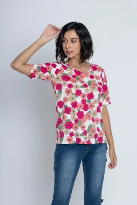 Floral Printed Short Sleeves T-Shirt