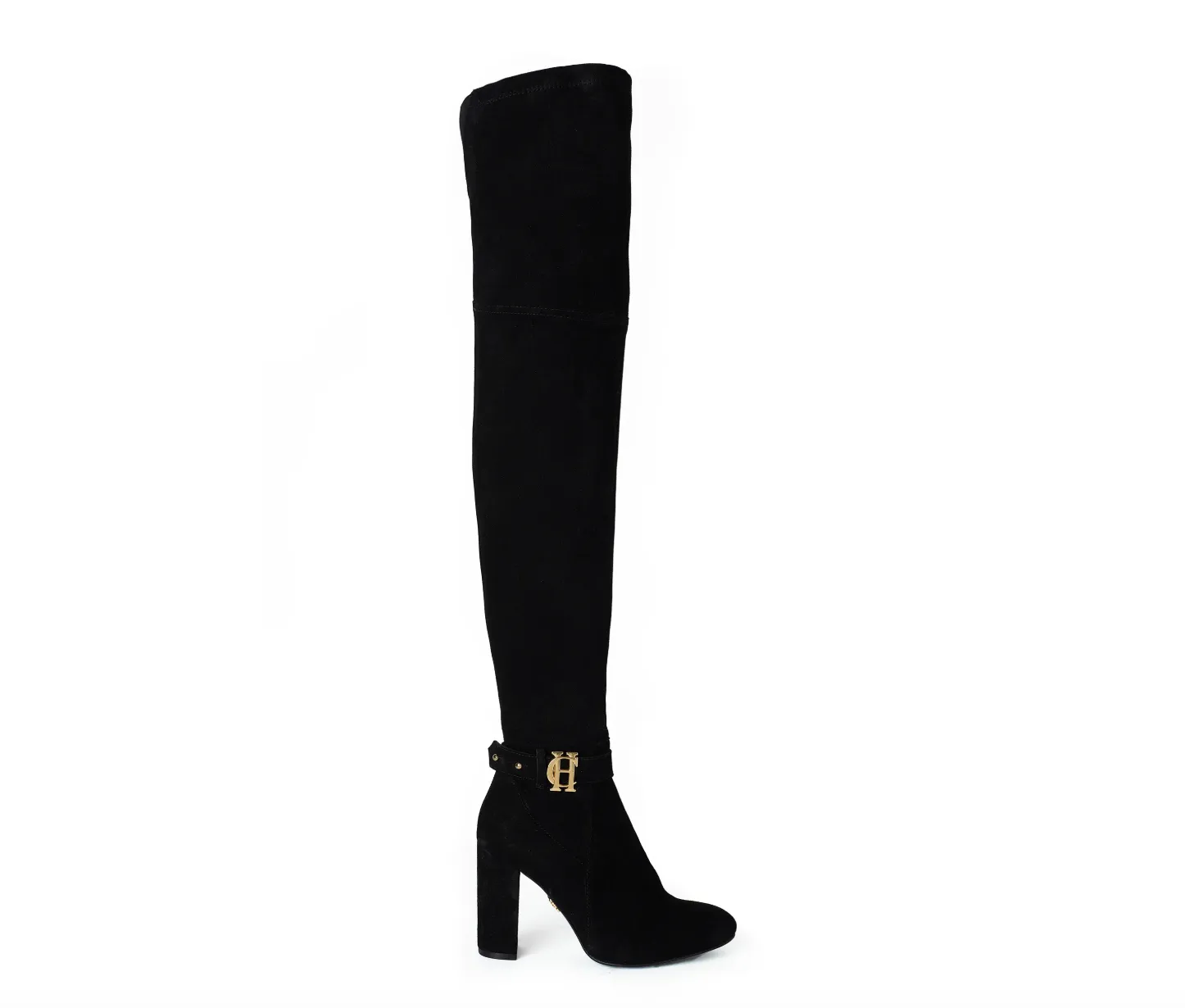 Holland Cooper Black Sloane Over The Knee Boots UK 4 EU 37 👠