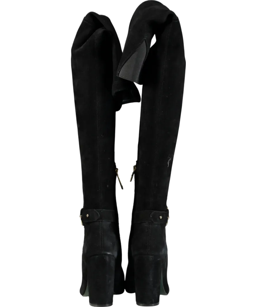 Holland Cooper Black Sloane Over The Knee Boots UK 4 EU 37 👠