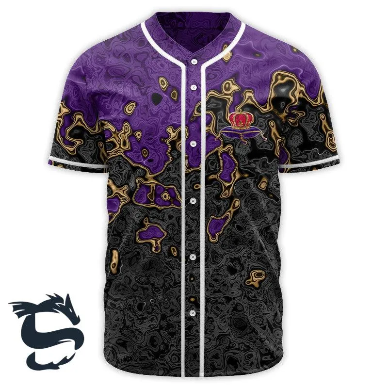 Holographic Colorful Crown Royal Baseball Jersey
