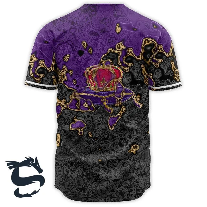 Holographic Colorful Crown Royal Baseball Jersey