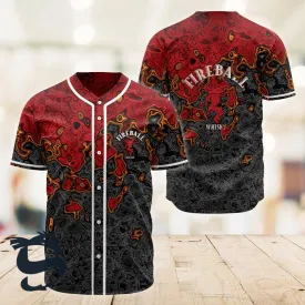 Holographic Colorful Fireball Baseball Jersey