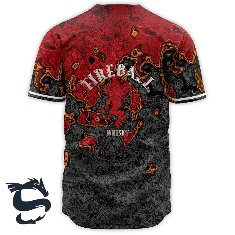 Holographic Colorful Fireball Baseball Jersey