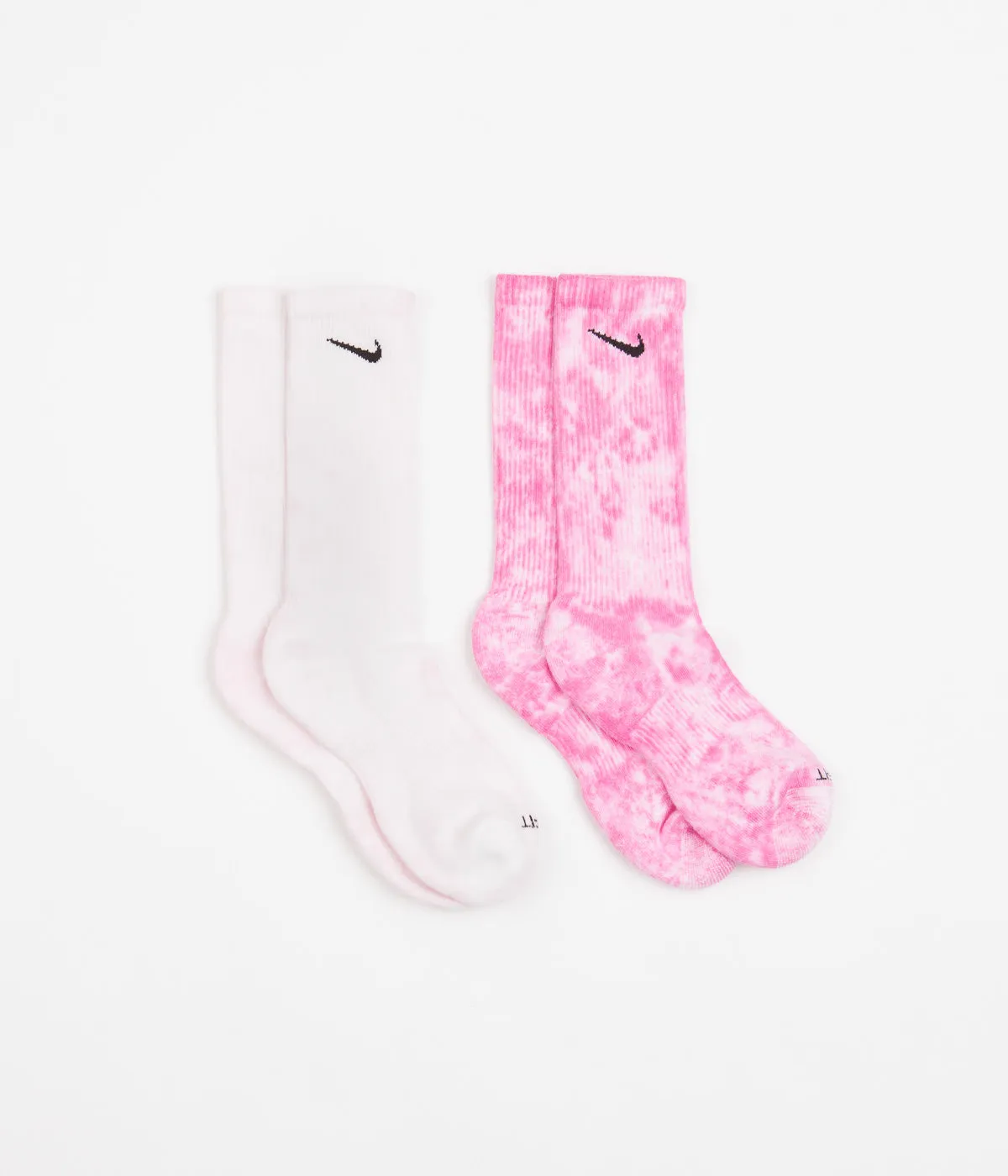 Nike Everyday Plus Tie-Dye Crew Socks (2 Pair) - Pink / Multi