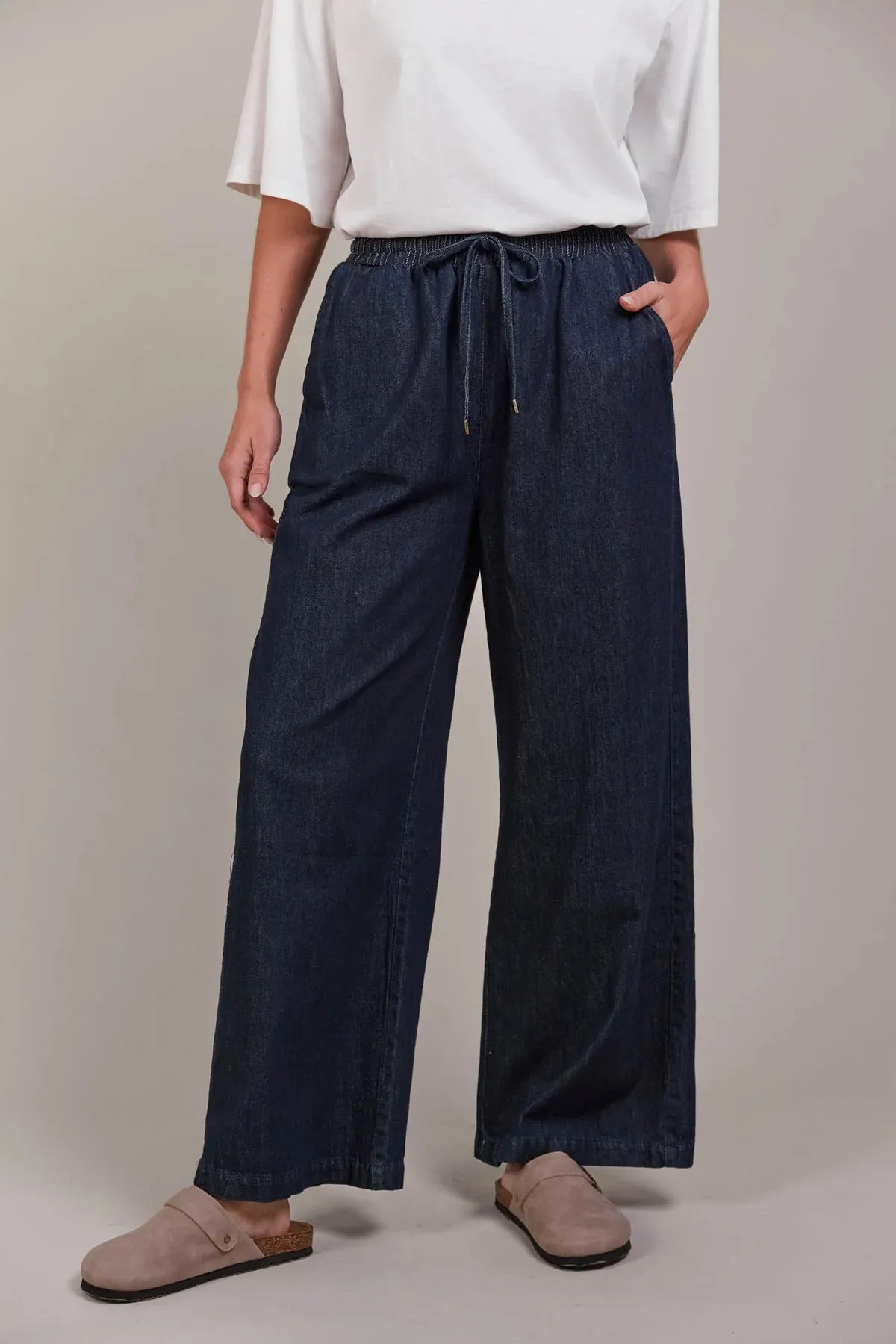 PEPI WIDE DENIM PANT - OXFORD