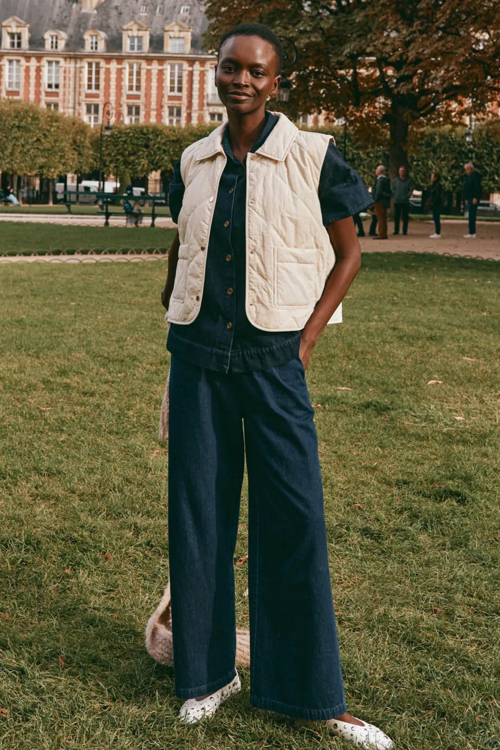 Pepi Wide Denim Pant - Oxford