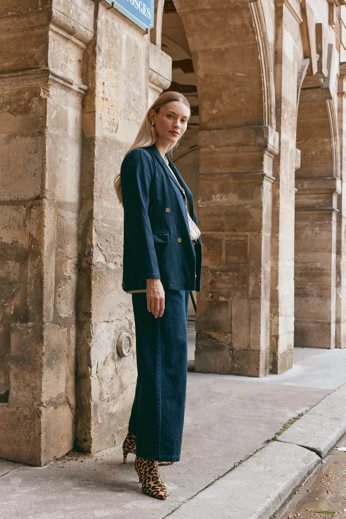 PEPI WIDE DENIM PANT - OXFORD